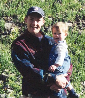 Eric and Anja near the fire that was up the Beartooth Canyon